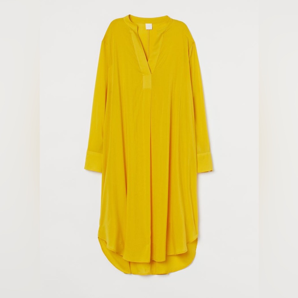 H&M Lyocell Blend Dress NWOT - Yellow Size L